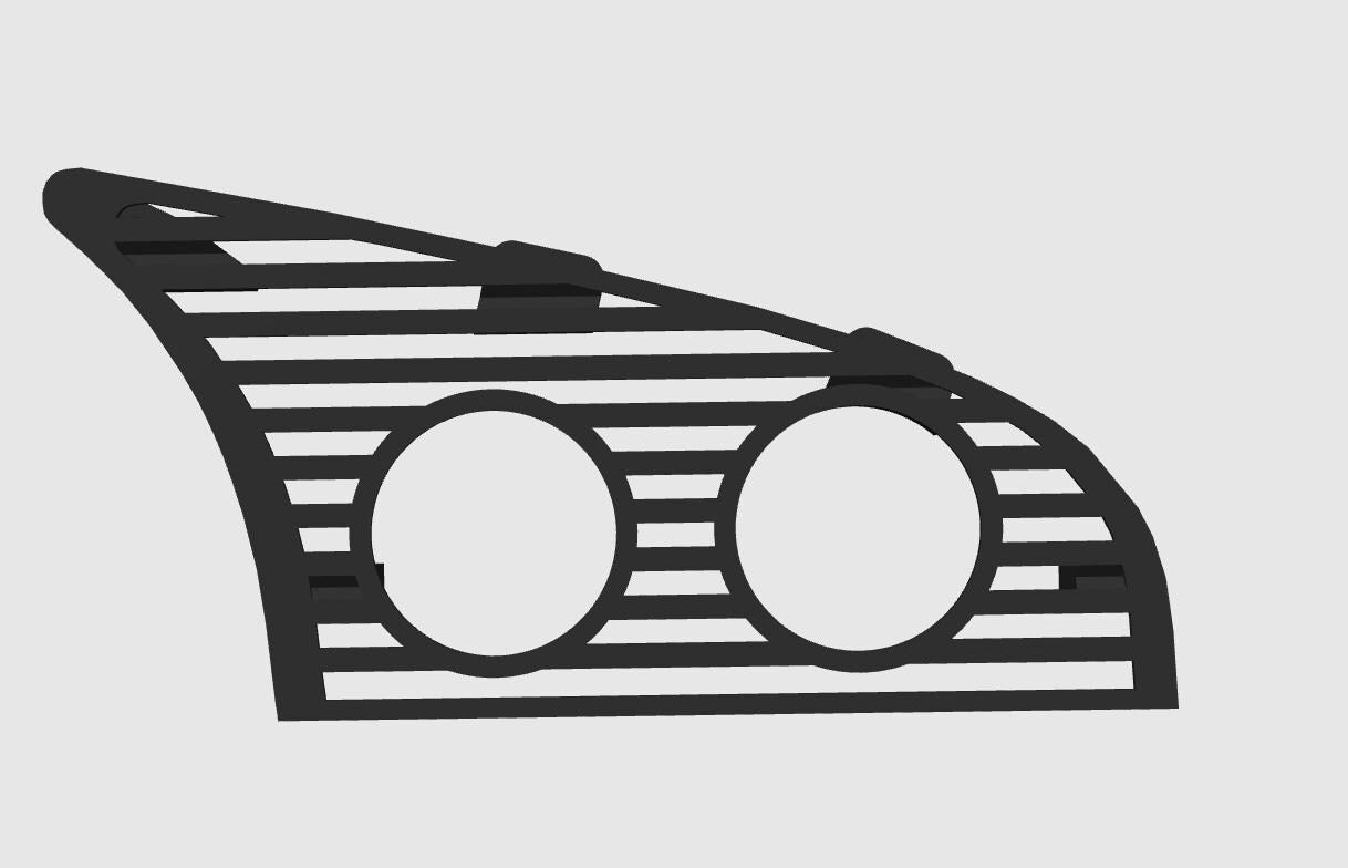 BMW E36 Center Vent Gauge Pod: 52mm/60mm Holder - Black