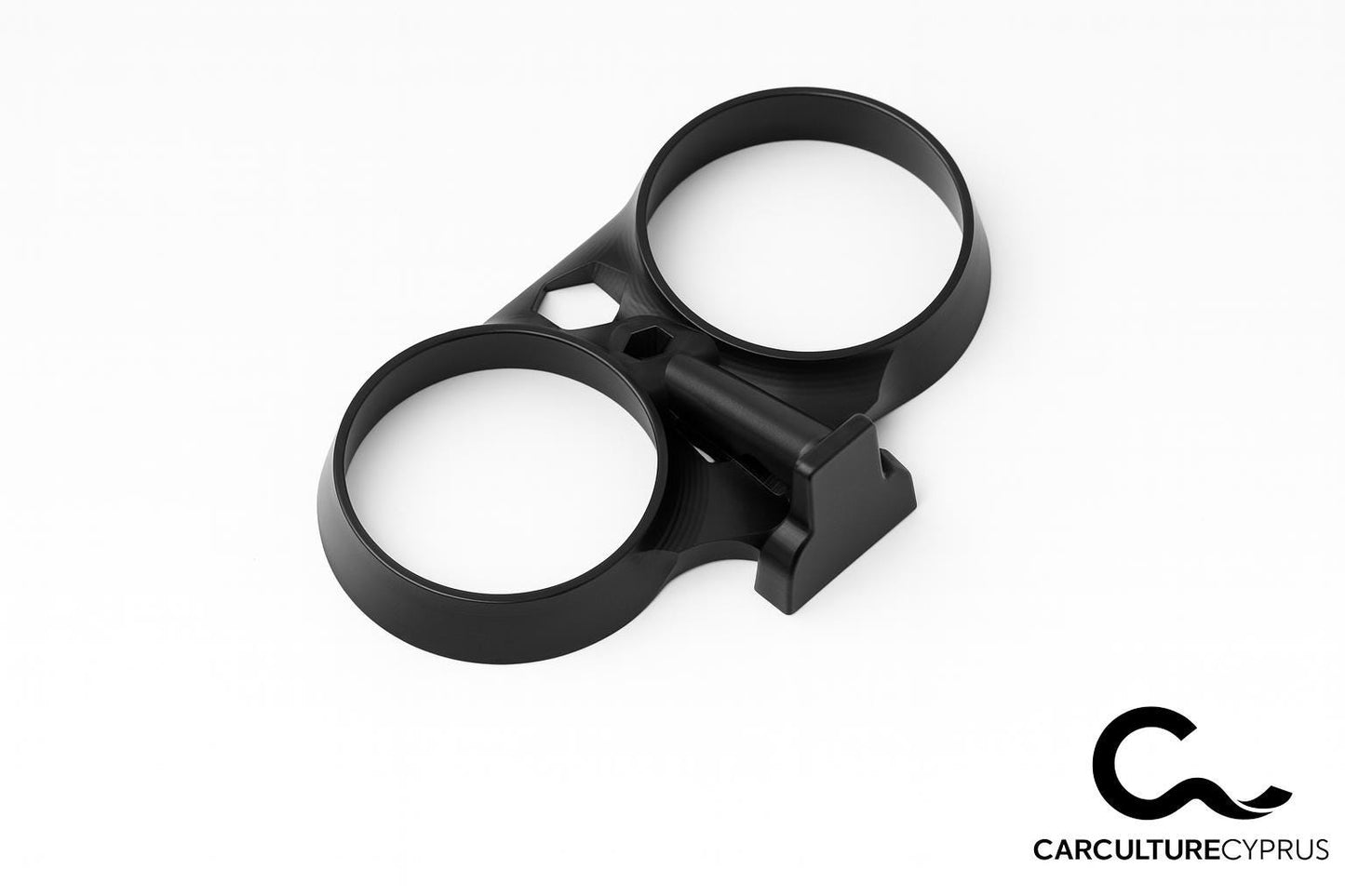 Rear Seat Dual Cup Holder for Ford Maverick — Low Profile FITS Mount black