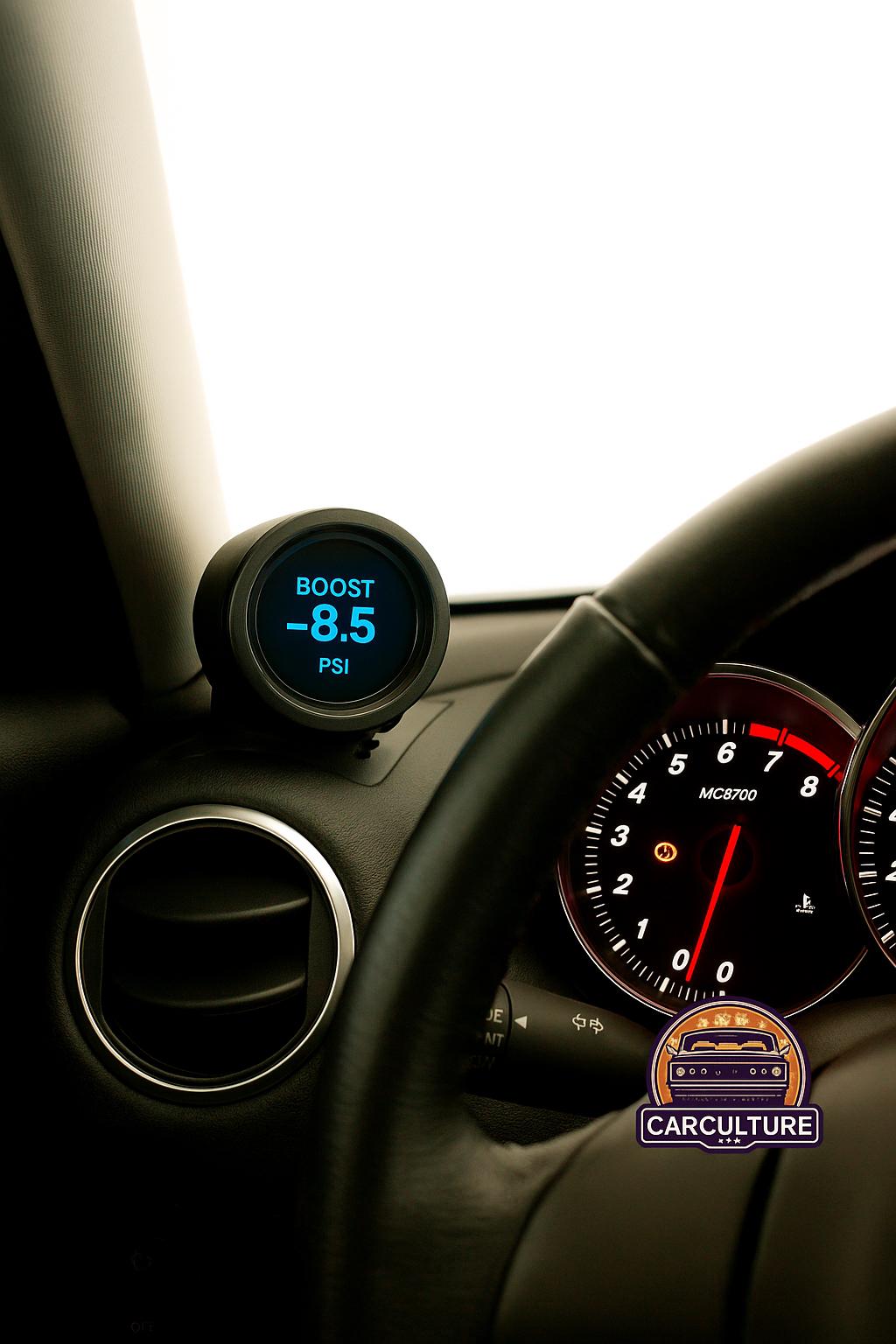 Mazda RX-8 Gauge Holder: 52mm, Single/Dual, Left/Right Hand Drive Compatible, Black