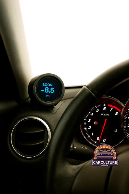 Mazda RX-8 Gauge Holder: 52mm, Single/Dual, Left/Right Hand Drive Compatible, Black