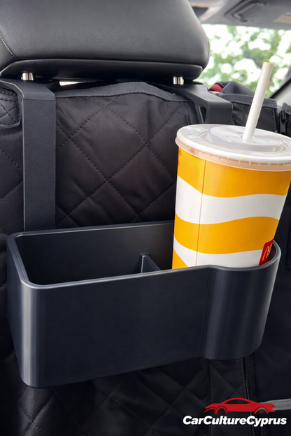 Car Headrest Cup Holder / Organizer black