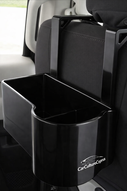 Car Headrest Cup Holder / Organizer black