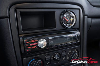 Mazda MX-5 Miata NB Single DIN Dash Cubby with 52mm Gauge Pod