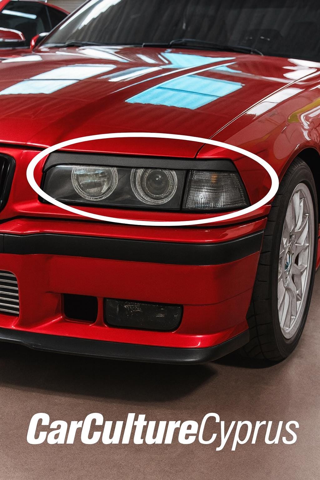 BMW E36 Headlight Eyelids / Eyebrows Covers — Left & Right Set