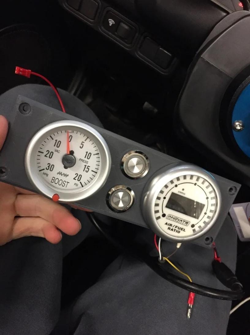 Mazda Miata NB Gauge Panel — Aftermarket Gauge Mount (1999–2005)
