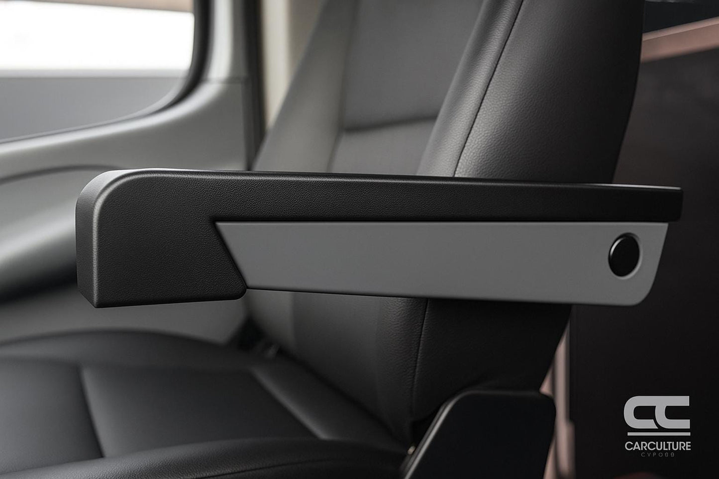 Replacement Mercedes Armrest Pad for T1N (2002–2006) / Dodge Sprinter Vans black