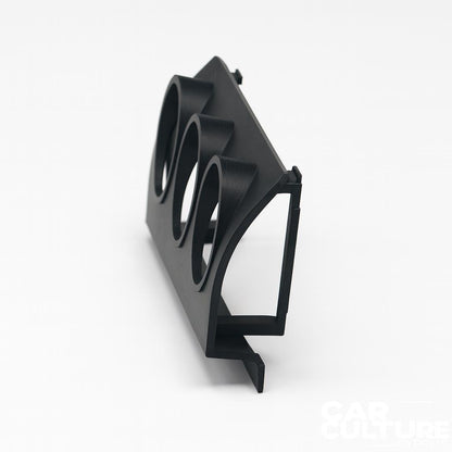 BMW E46 Triple Gauge Pod 52mm – Center Vent Mount, 1997–2006, Black