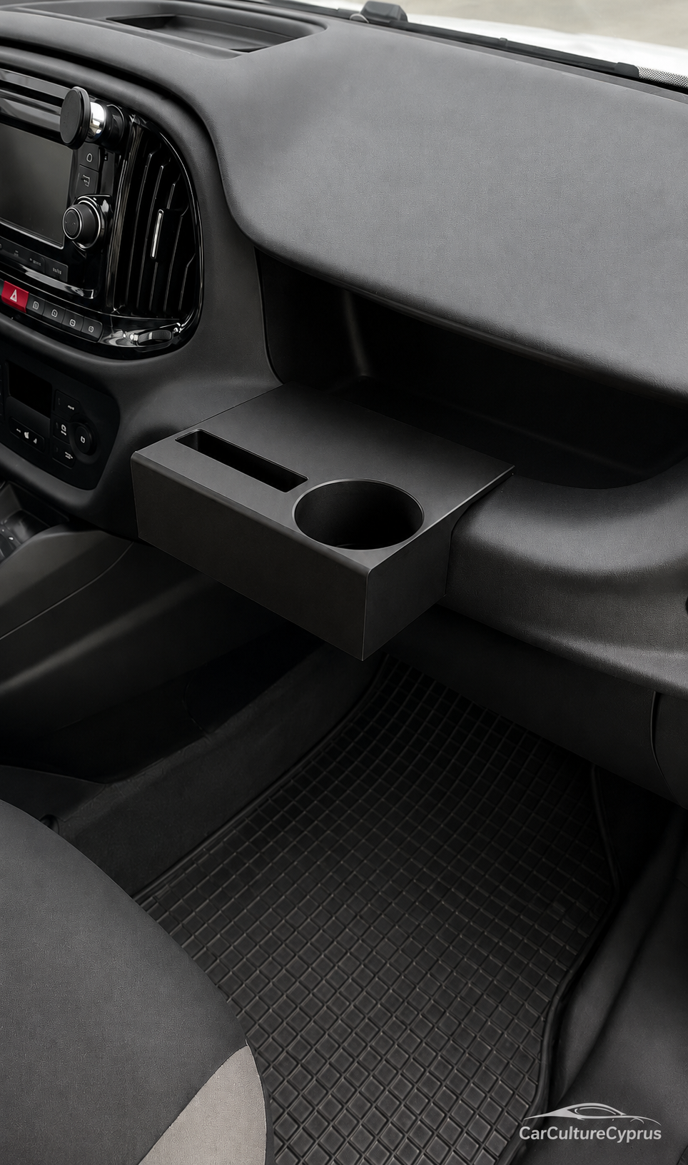Fiat Doblo Cup & Phone Holder – Front Passenger Storage Organizer