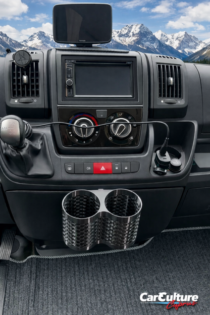 Fiat Ducato Double Bottle Holder Insert –  Console Cup Upgrade for 0.5L Bottles