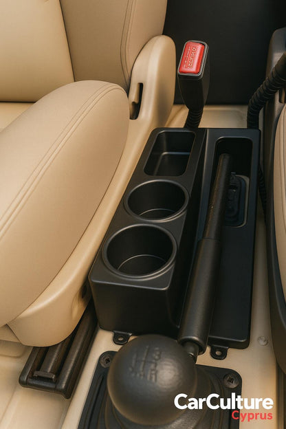 Suzuki Samurai Cup Holders Center Console – 2 Cups & Storage Tray black