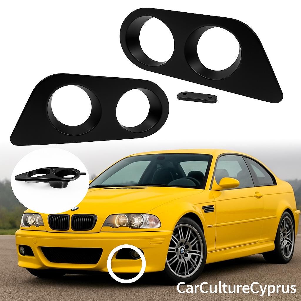 BMW E46 M3 Fog Light Air Duct Covers — Left & Right Set (2001–2006)