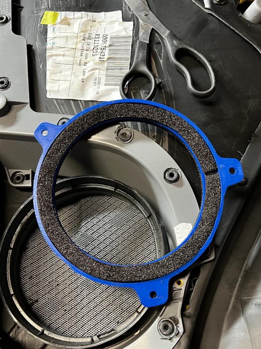 BMW E46 Speaker Adapter: 6 1/2" to 5 1/4" Kicker Upgrade SET