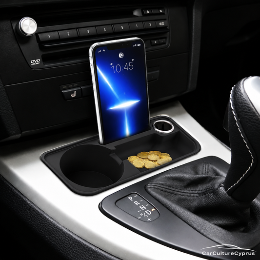 BMW E9X Cup Holder Insert – Center Console Organizer with Phone Slot