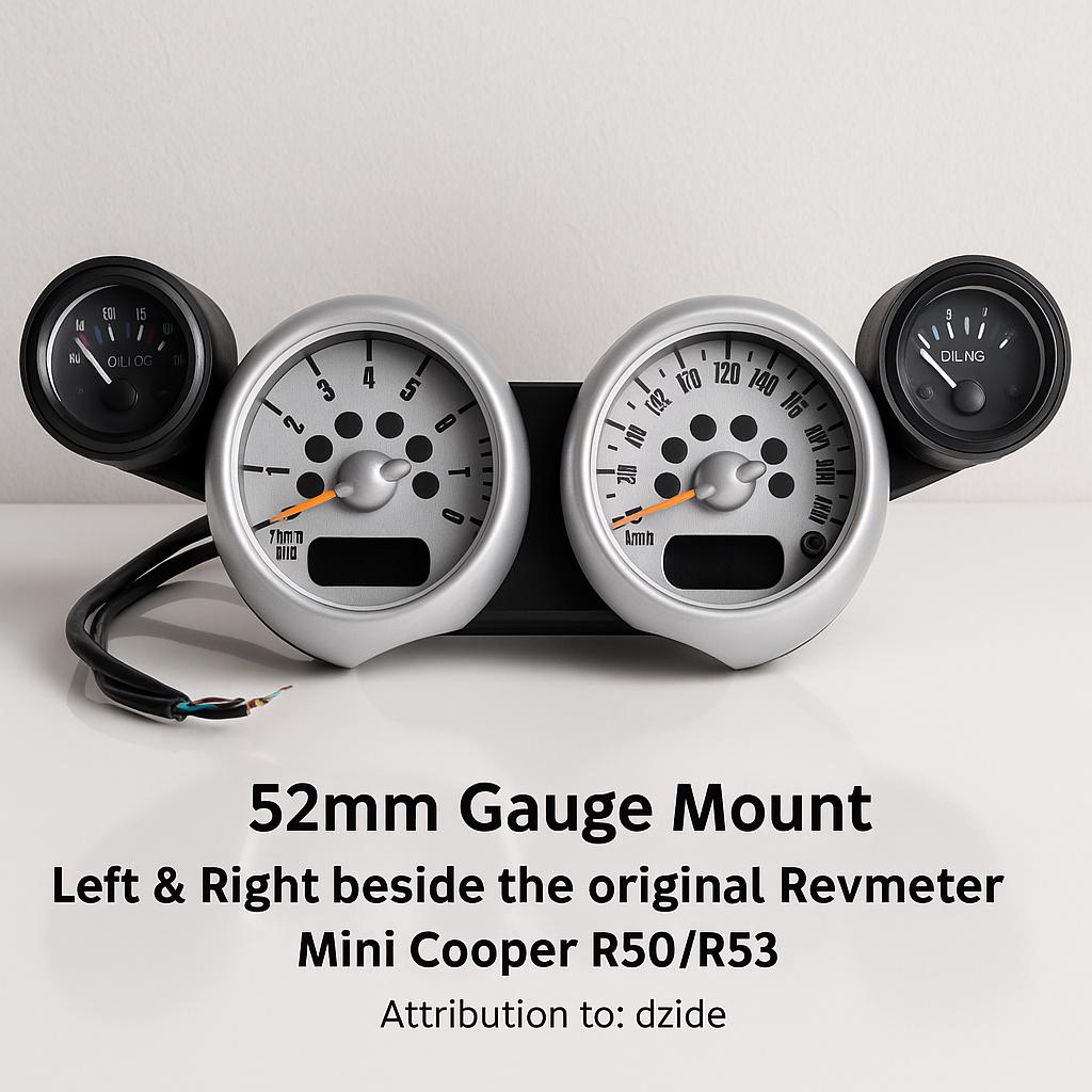 52mm Gauge Mount Set for Mini Cooper R50/R53