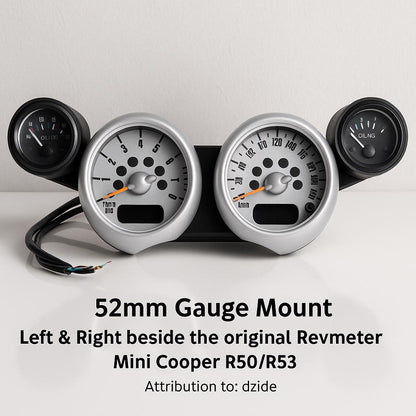 52mm Gauge Mount Set for Mini Cooper R50/R53