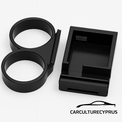 VW T2 Ashtray Replacement + Dual Cup Holder black