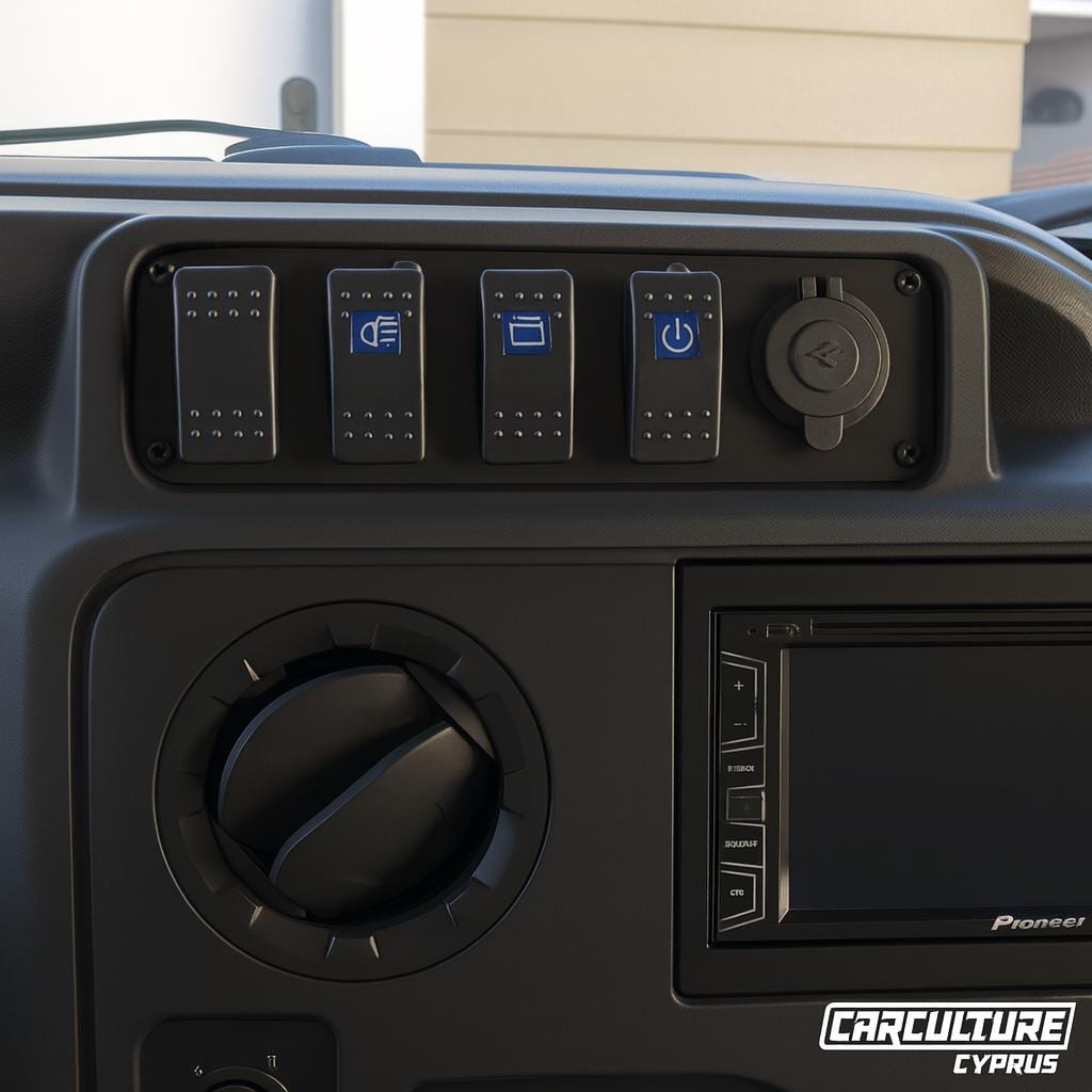 Ford E-450 E-350 Dash Switch Plate | Motorhome RV Dashboard Panel |
