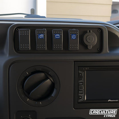 Ford E-450 E-350 Dash Switch Plate | Motorhome RV Dashboard Panel |