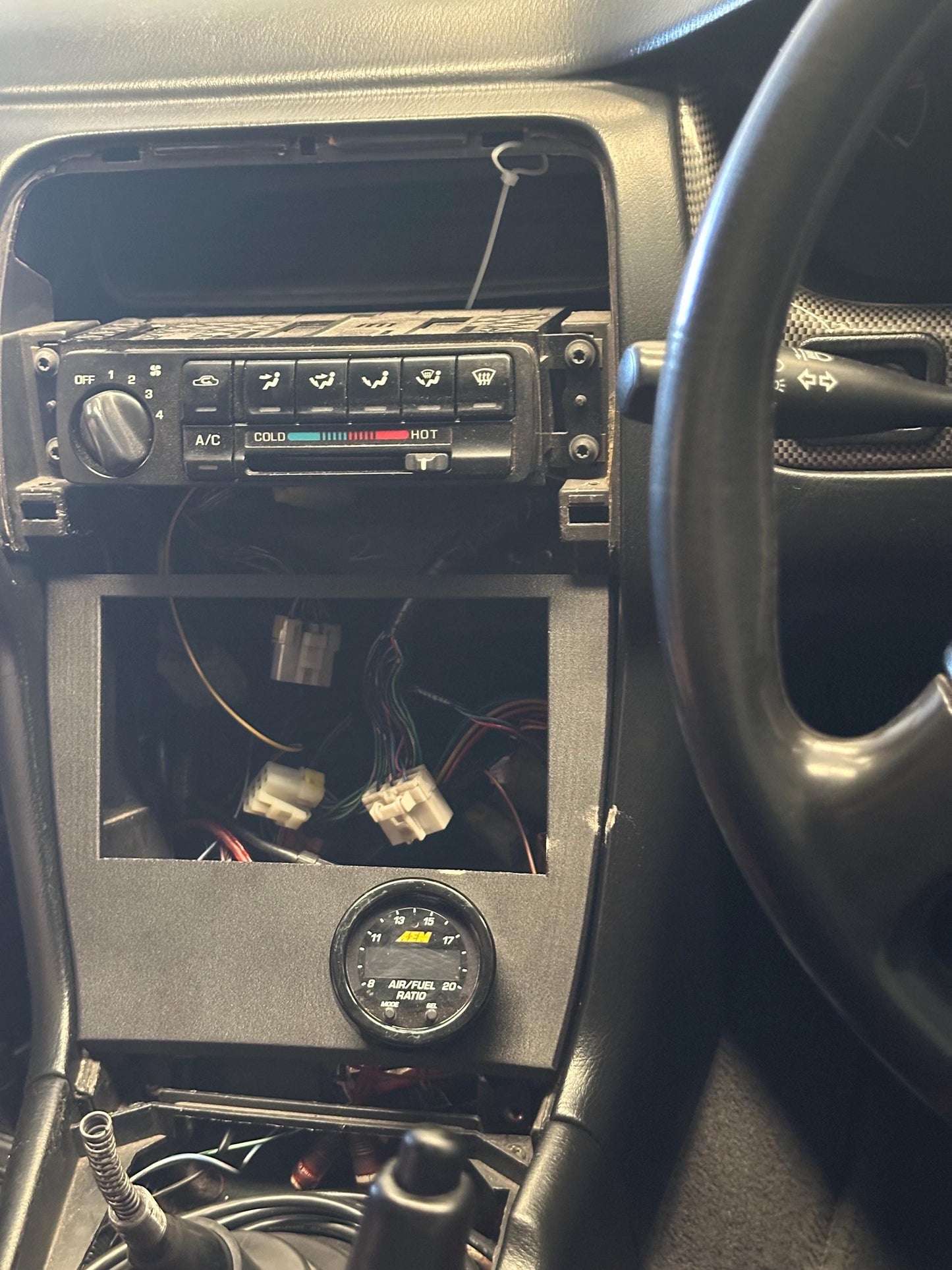 Double DIN Dashboard Panel + Gauge Slot (Driver-Facing) – S14 Nissan Silvia / 200sx