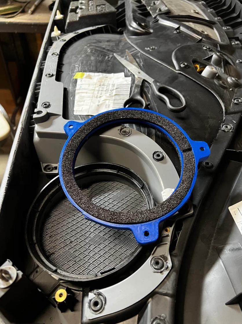 BMW E46 Speaker Adapter: 6 1/2" to 5 1/4" Kicker Upgrade SET