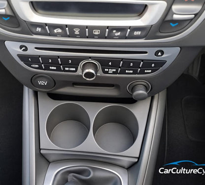 Renault Megane 3 Cup Holder Insert | 2 Versions: Standard Tight-Fit + Large XL Mugs | 2008–2016