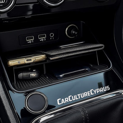 Seat Ateca Center Console Organizer – Storage Shelf for Wireless Charging Models black
