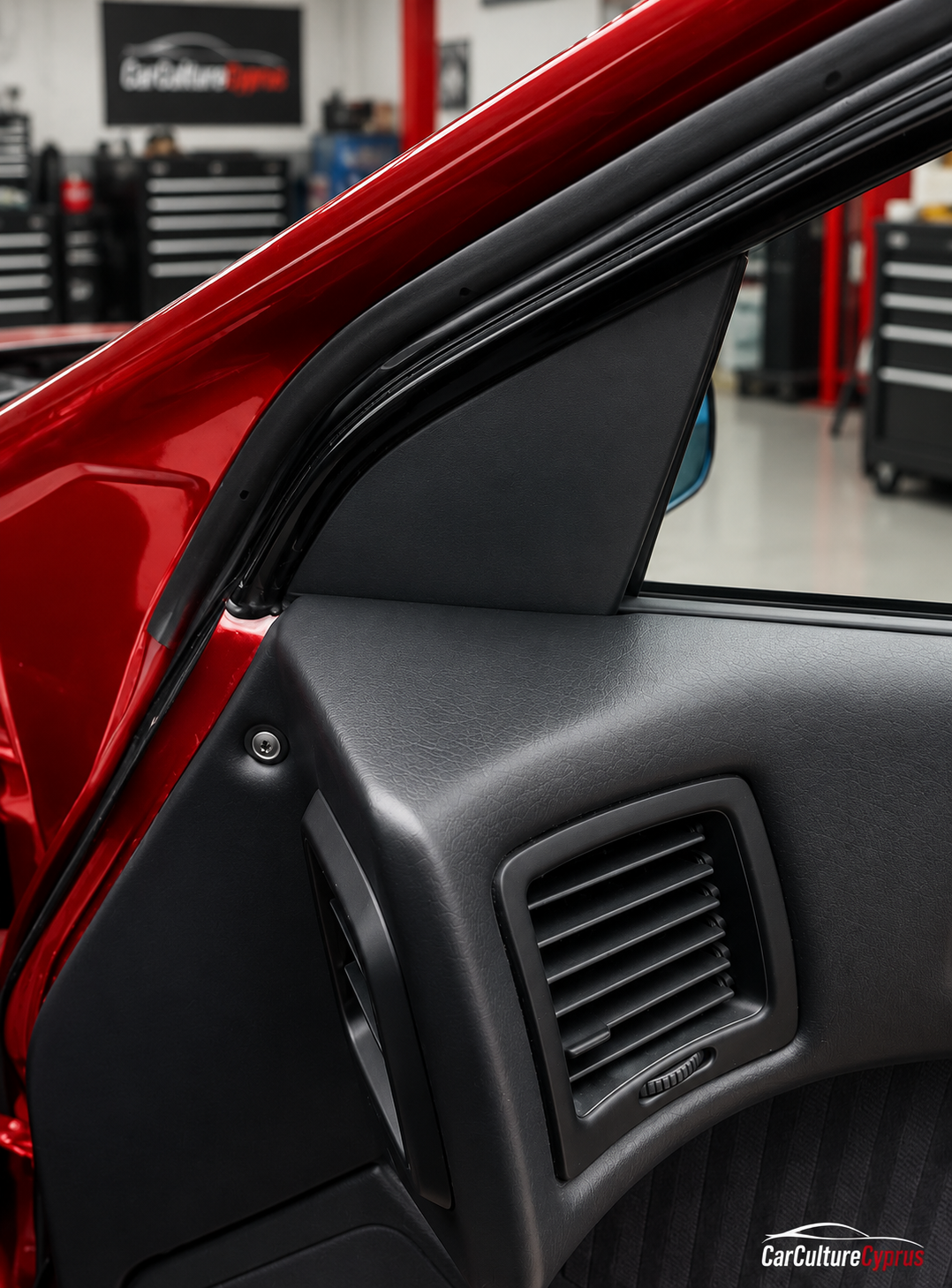 Mazda RX-7 FC Interior Mirror Trim Fin Set – Left & Right Corner Covers