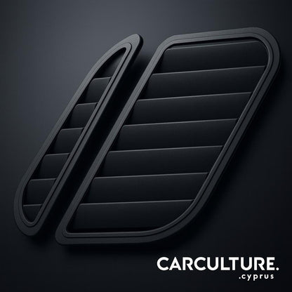 BMW E36 E46 GTR Style Hood Vents – Racing Heat Extractor Grilles black