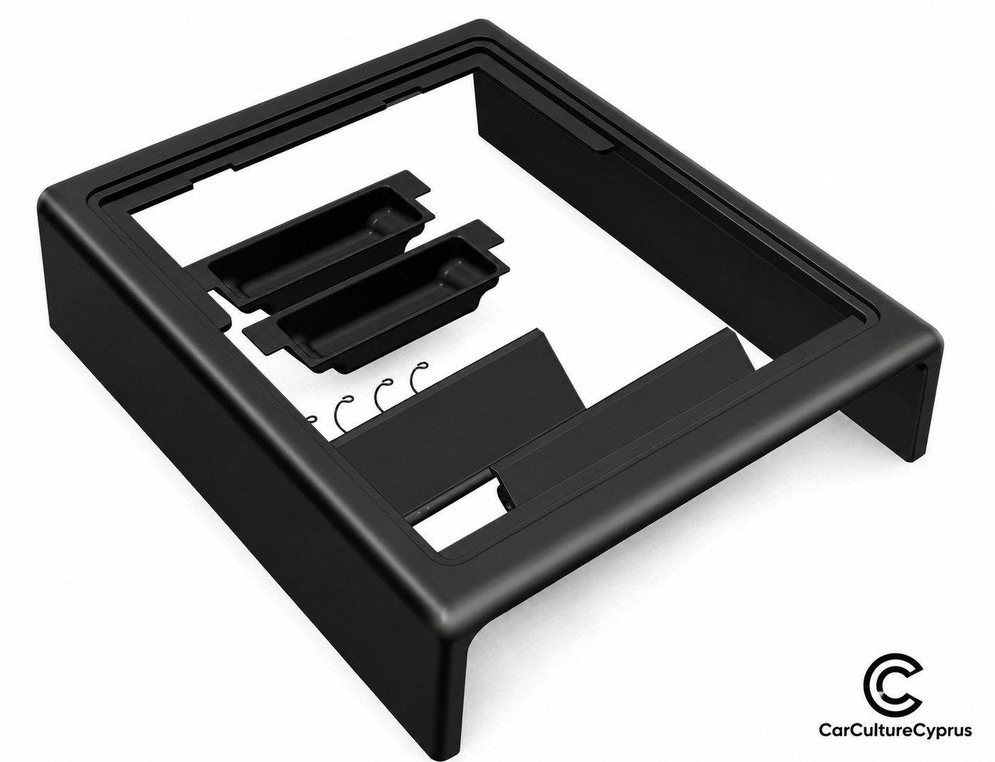 Pontiac Fiero Front Console Assembly – 1986 Manual Shifter Frame, Plate & Ashtray Set