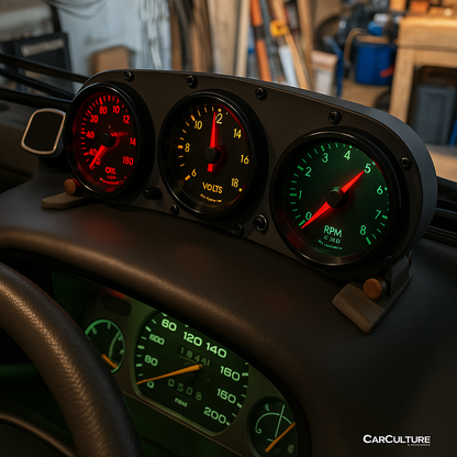 Three Gauge Cluster Housing for 2-5/8" / 66mm gauges