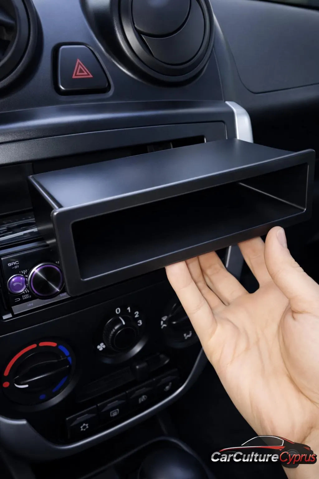 Universal Storage 1-DIN Pocket – Car Dashboard Organizer Box black