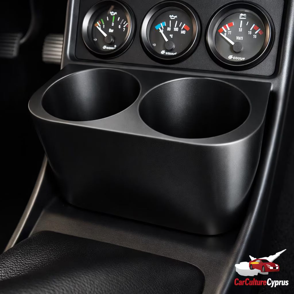 VW Golf MK1 Cup Holder GTI Center Console  – Dual Drink Insert Upgrade black.