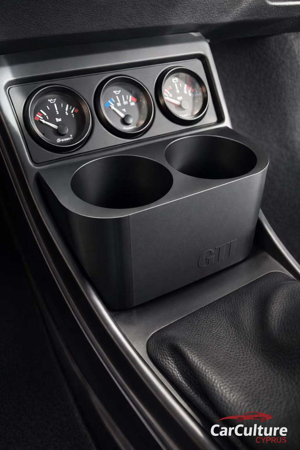 VW Golf MK1 Cup Holder GTI Center Console  – Dual Drink Insert Upgrade black.
