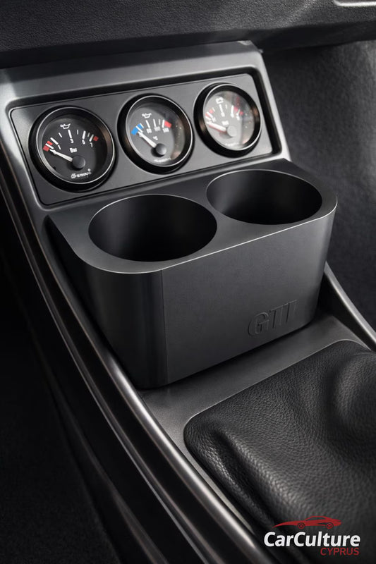 VW Golf MK1 Cup Holder GTI Center Console  – Dual Drink Insert Upgrade black