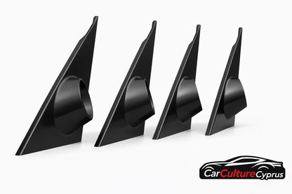 BMW E30 Tweeter Pod Set – A-Pillar / Door Triangle Speaker Mount