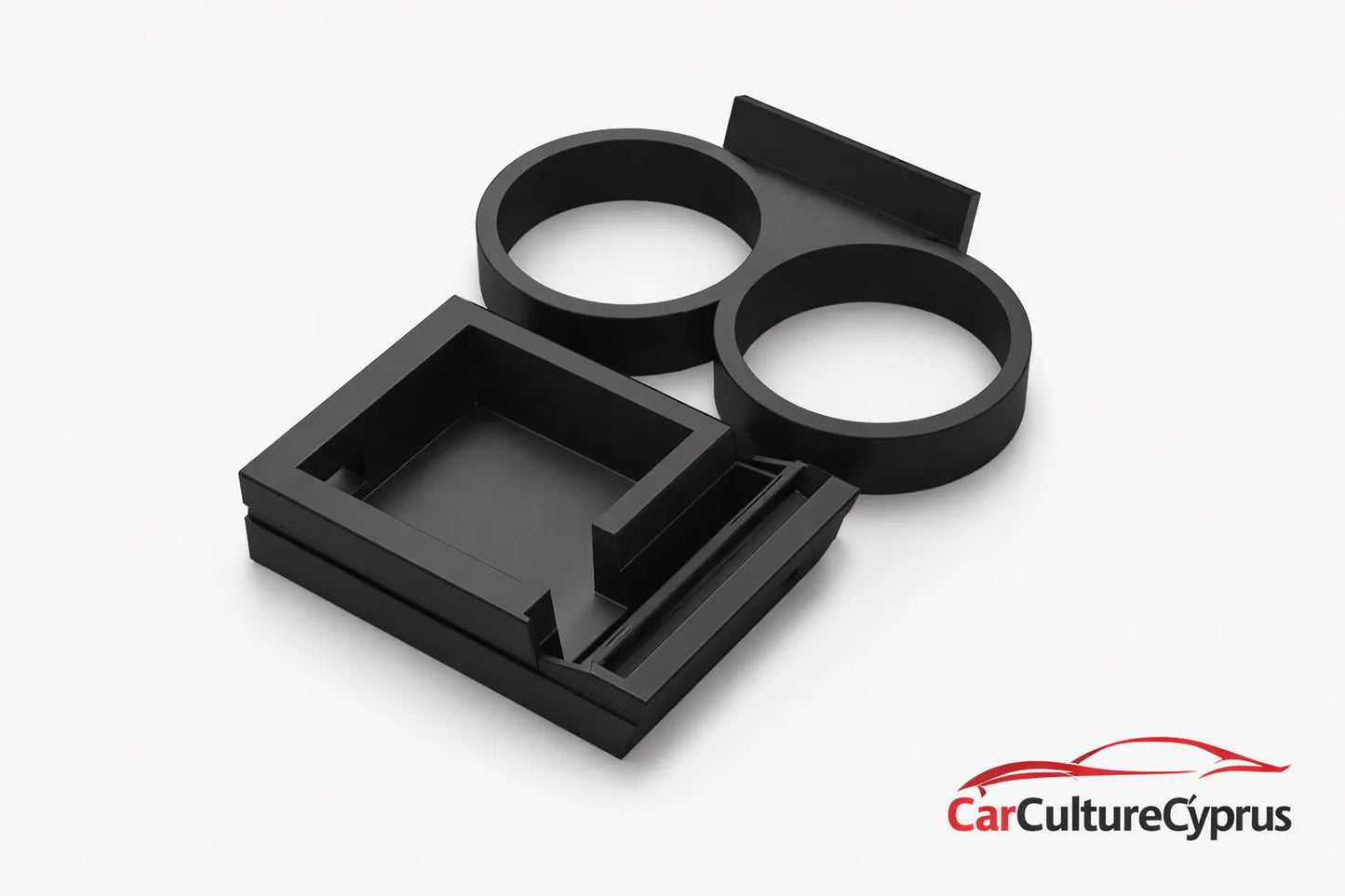VW T2 Ashtray Replacement with Dual Cupholder & Phone Slot – 1976+ Bay Window Organizer.