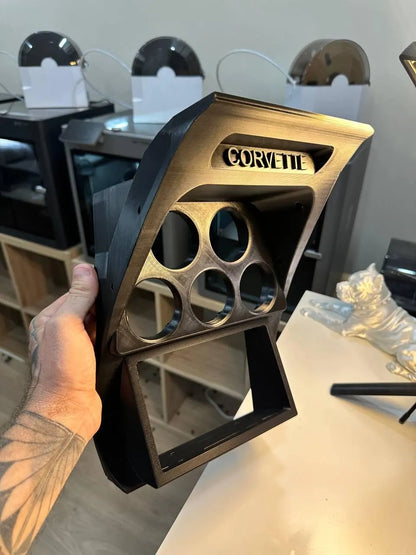 1969 C3 Corvette Radio- und Instrumentenblende – Dakota Digital Armaturenbrett mit Anzeigen