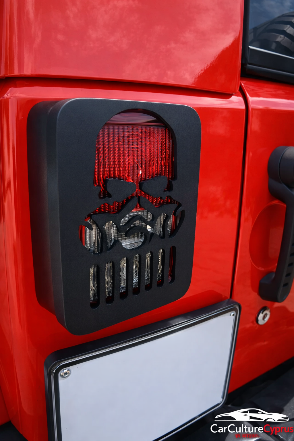 Jeep Wrangler JK Rear Tail Light Covers Set | Gas Mask Skull Design