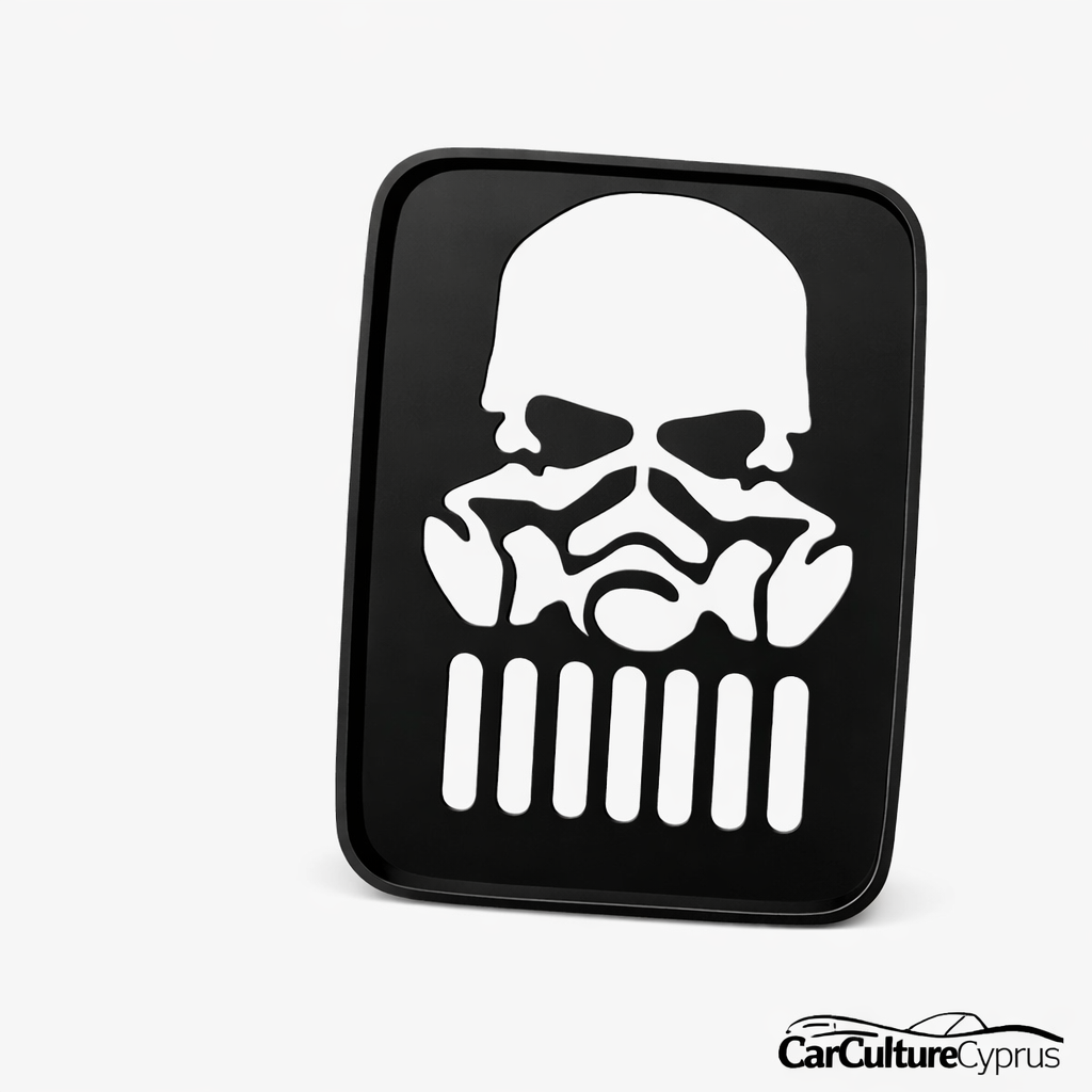 Jeep Wrangler JK Rear Tail Light Covers Set | Gas Mask Skull Design