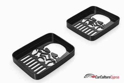 Jeep Wrangler JK Rear Tail Light Covers Set | Gas Mask Skull Design