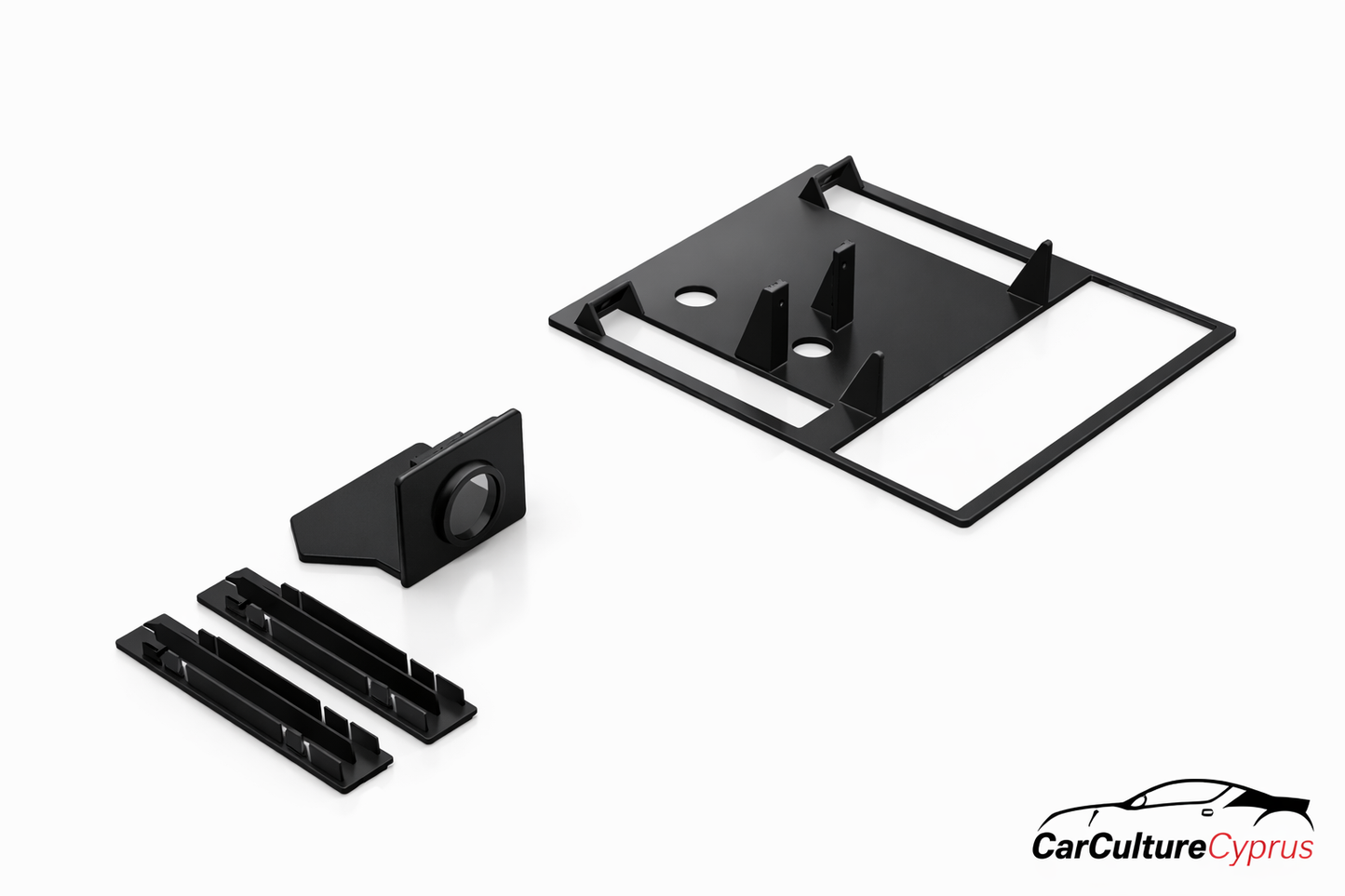 Mercedes R107 (Early) Dash Component Set – AC Panel, Left & Right Trim, Power Outlet Holder