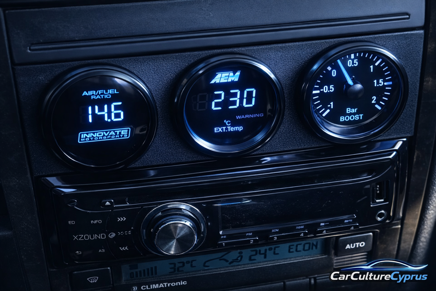 VW Golf MK4 3-Gauge Panel – Triple 52mm Pod Holder – Center Console Instrument Mount