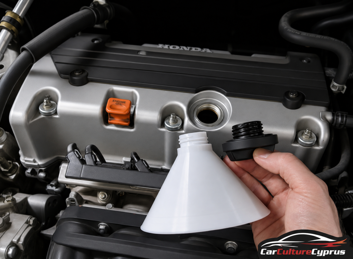Honda / Acura Threaded Oil Funnel – Spill-Free Oil Refill Tool