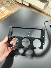 Mazda RX7 FC – Support triple manomètre 52 mm – Radio simple DIN + panneau 3 manomètres combo