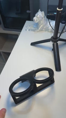 Porte-gobelet double Saab 900 – Fixation sur console centrale