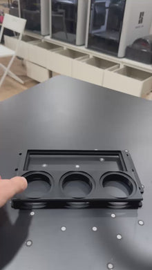 Mazda RX7 FC – Support triple manomètre 52 mm – Radio simple DIN + panneau 3 manomètres combo
