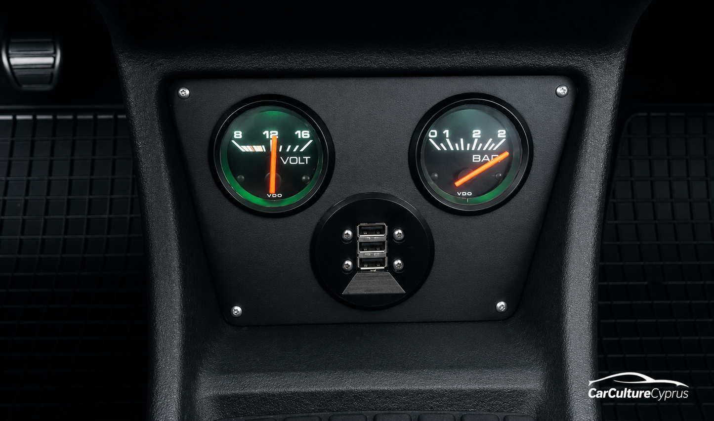 VW Golf / Rabbit Mk2 Center Console Gauge Plate Set – 52mm Instrument Panels