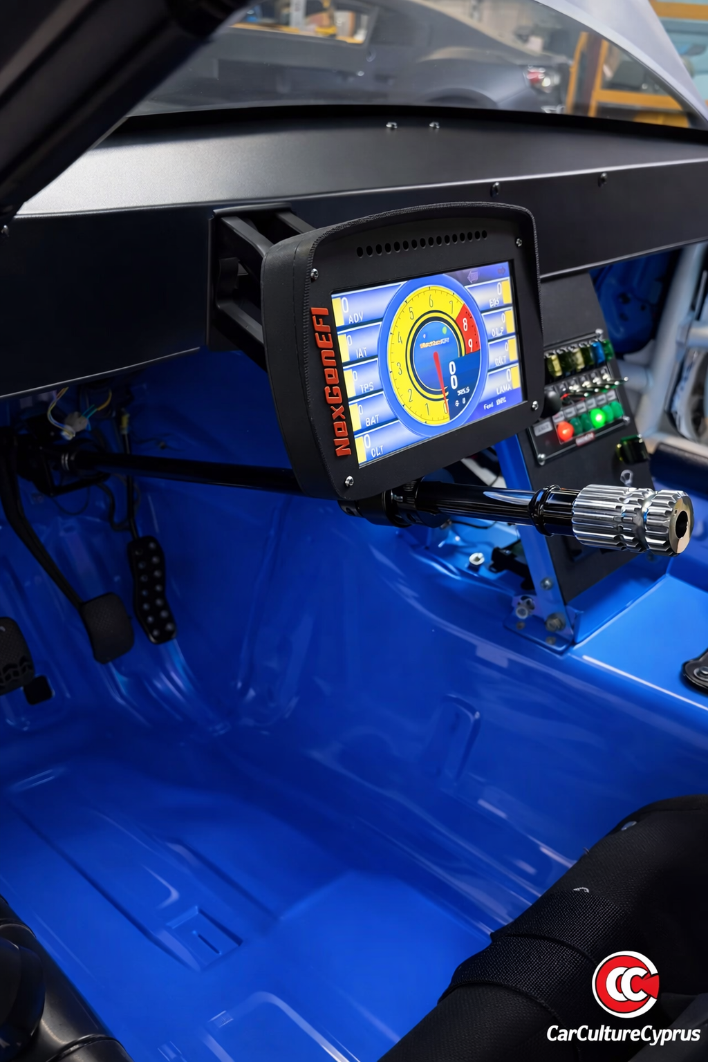 Race Car Steering Column Display Mount NexGen EFI Gauge Cluster Bracket