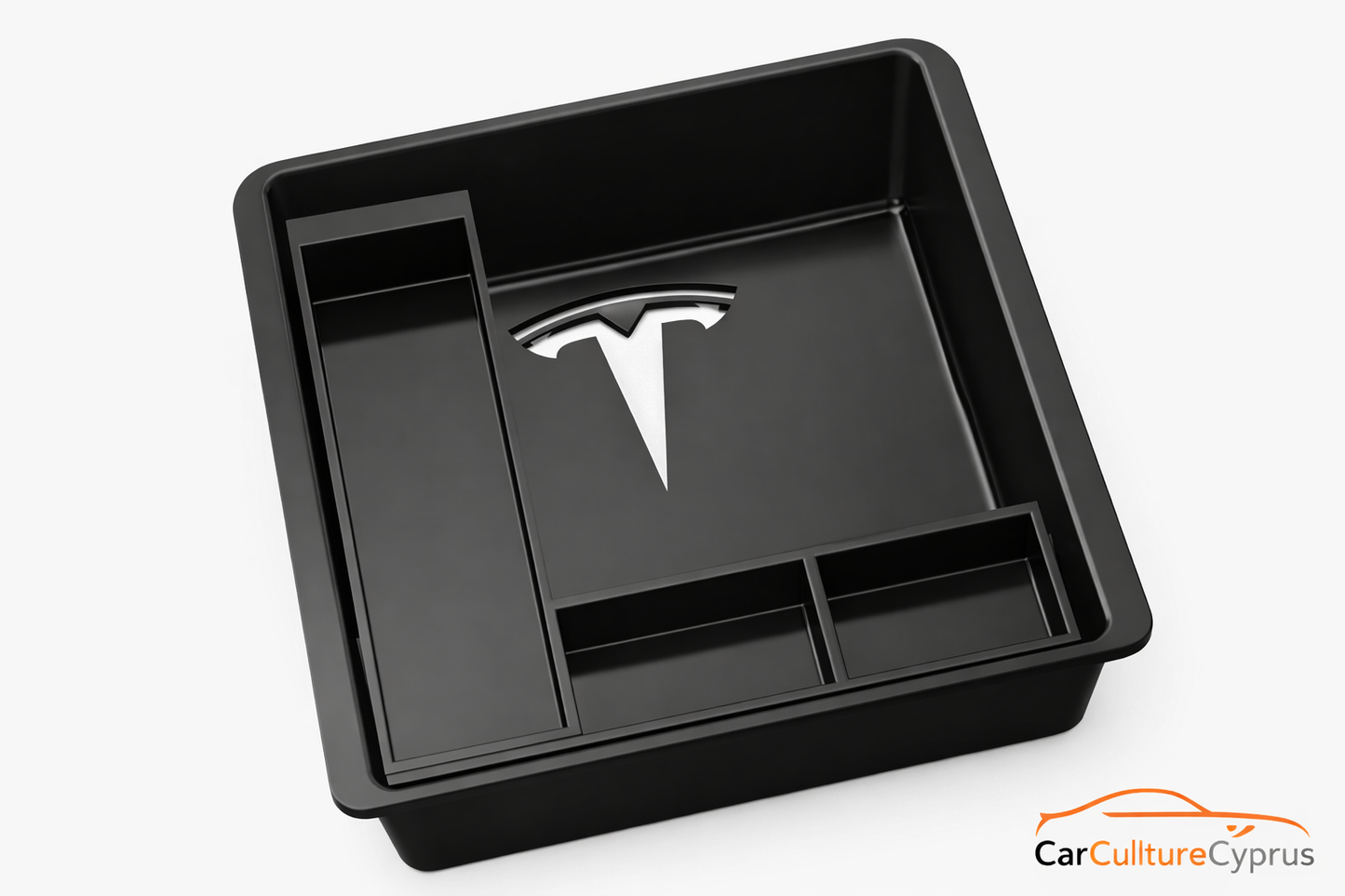 Tesla Model 3 Center Console Organizer Tray | 3D Printed Insert | 2020–2023 | Black