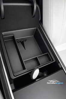 Tesla Model 3 Center Console Organizer Tray | 3D Printed Insert | 2020–2023 | Black